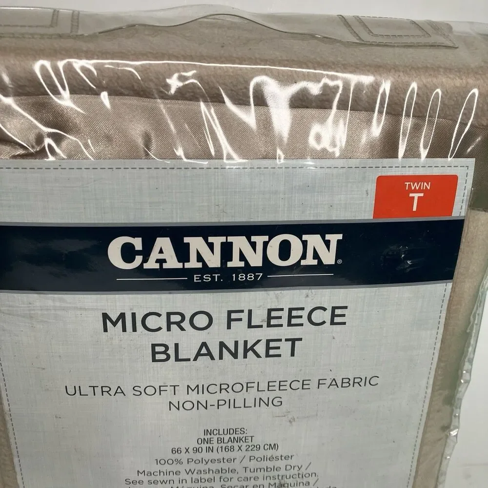 Vintage Cannon Micro Fleece Ultra Soft 66”x90” Twin Brand New Sears